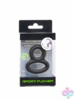 Frank Ring snug black liquid silicone cock ring by 665 Leather