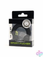 Large black liquid silicone and metal cock ring by 665 Leather — Grand Prix Fusion Ring