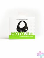Motovibe Sling black silicone vibrating cock ring with wireless remote by 665 Leather