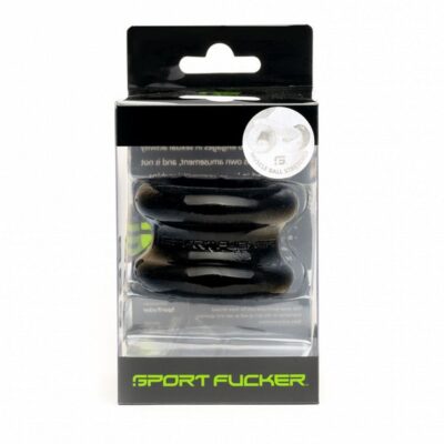 Sport Fucker Muscle Ball Stretcher TPE in black, red, and white on neutral background