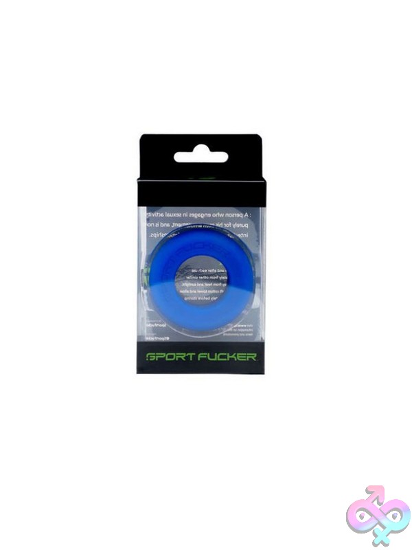 Discreet-Toys-Sport-Fucker-Muscle-Cock-Ring-Blue-Nu-65L-14078 Muscle Cock Ring In Blue 100% Silicone One-Size By 665 Leather Sport Fucker