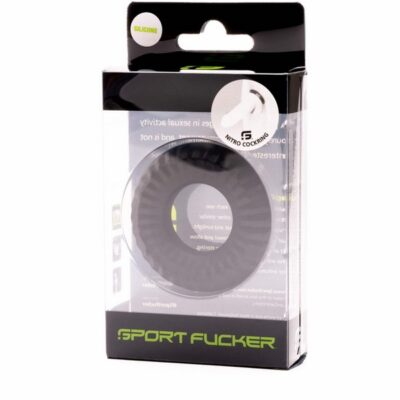 Sport Fucker Nitro Ring super-soft liquid silicone cock ring in black blue and red