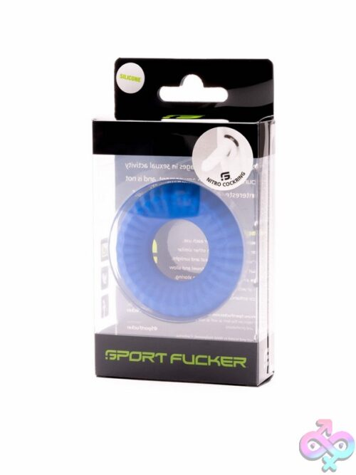 Sport Fucker Nitro Ring Super-Soft Liquid Silicone Cock Ring In Black Blue And Red