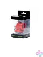 Sport Fucker Powersling stretchy TPE cock and ball ring in clear and red