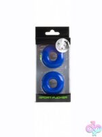 Sport Fucker Stacker Rings two-pack in black TPE on neutral background
