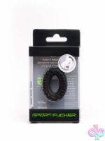 Sport Fucker Traction Ring black liquid silicone cock ring by 665 Leather