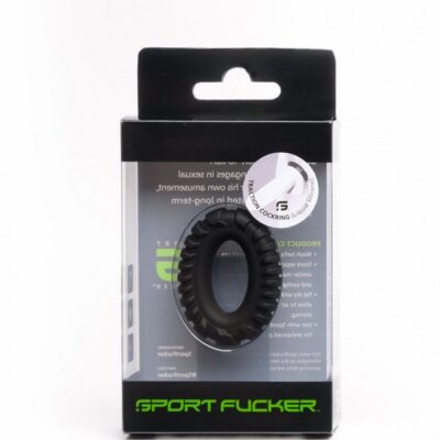 Sport Fucker Traction Ring black liquid silicone cock ring by 665 Leather