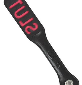 Sportsheets Sex Toys - 12 Inch Leather Impression Paddle - Slut