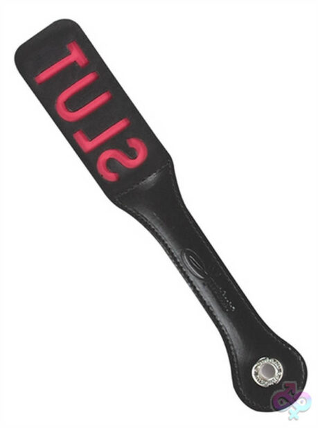 12 Inch Leather Impression Paddle Black Sportsheets Slapper Paddle For Spanking