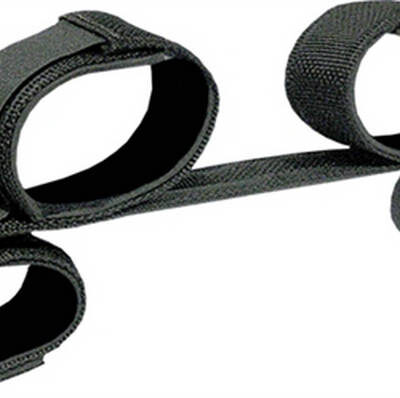 Bondage Bar by Sportsheets — black neoprene four-point restraint spreader bar