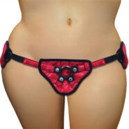 Sportsheets Sex Toys - Lace With Satin Corsette Strap on - Plus Size  - Red
