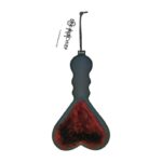 sex and mischief enchanted heart paddle by Sportsheets black dual-sided fur and faux leather