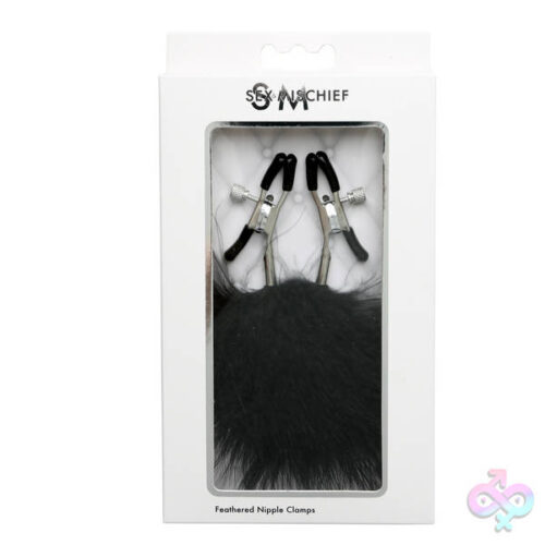 Sportsheets Sex Toys - Sex and Mischief Feathered Nipple Clamps