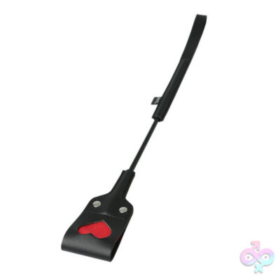Sex and Mischief Heart Impression Paddle by Sportsheets in black with heart cut-out