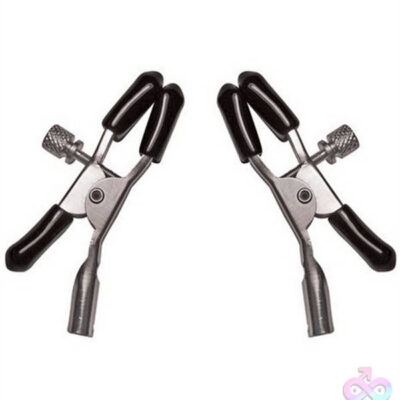 Sex and Mischief Nipple Clips adjustable silver clamps by Sportsheets