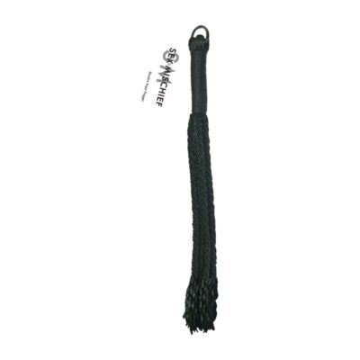 Sex and Mischief Shadow Rope Flogger black 18 inch by Sportsheets