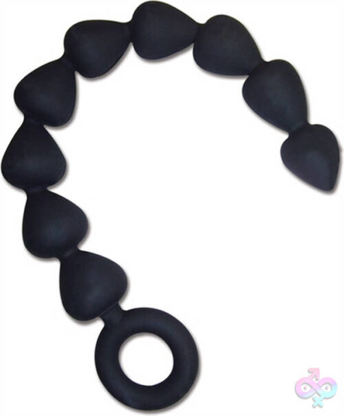 Sportsheets Sex Toys - Sex and Mischief Silicone Anal Beads - Black