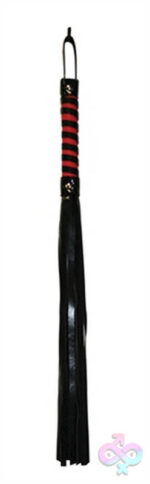 Sportsheets Sex Toys - Sex and Mischief Stripe Flogger - Red and Black