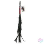 Sportsheets Sex Toys - Sex and Mischief Stripe Flogger - Red and Black