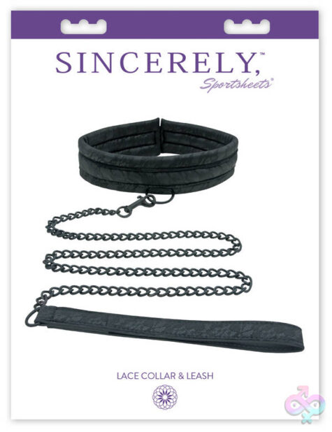 Sportsheets Sex Toys - Sincerely Lace Collar & Leash