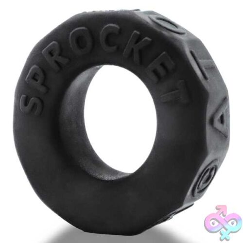 Sprocket Comfort No-Roll Cockring - Black - Image 2