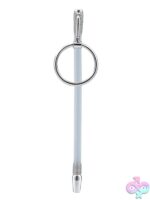 Stainless Steel Cock Ring with Urethral Plug - Image 2