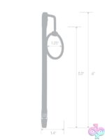Stainless Steel Cock Ring with Urethral Plug - Image 3