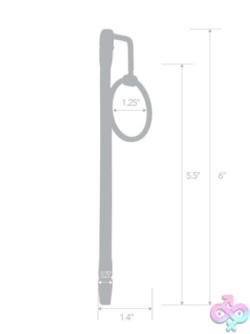 Stainless Steel Cock Ring With Urethral Plug - Image 3