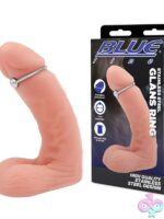 Polished silver stainless steel glans ring 33mm by Blue Line Men
