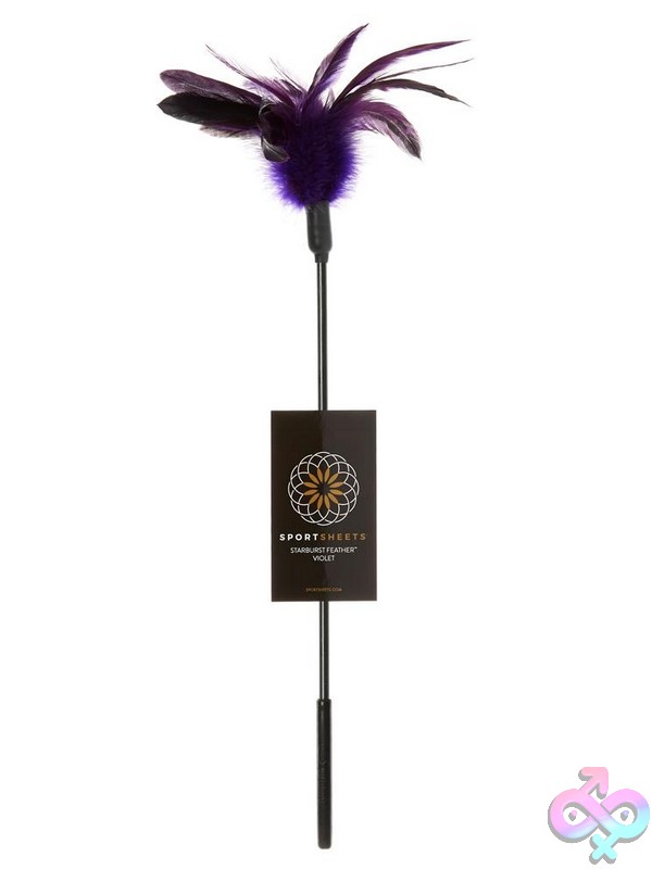 Discreet-Toys-Starbust-Tickler-Violet-Nu-Ss720-08 24-Inch Violet Starburst Feather Tickler With Purple Feather Tip By Sportsheets
