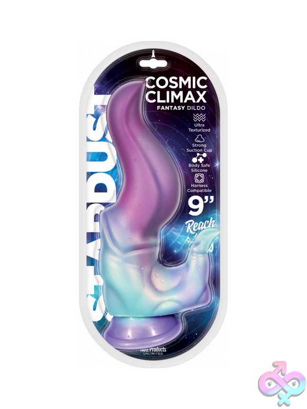 Discreet-Toys-Stardust-Cosmic-Climax-Dildo-Silicone-Nu-Hp-3484 9-Inch Textured Purple Silicone Dildo With Suction Cup Base By Hott Products