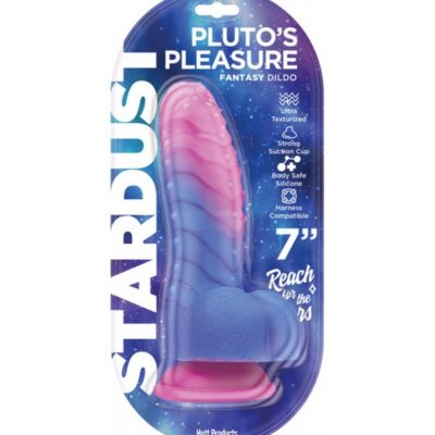 7-inch purple textured silicone dildo with suction cup base by Hott Products