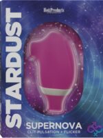 Stardust Supernova dual-density purple silicone rechargeable dildo with clit stimulator by Hott Products