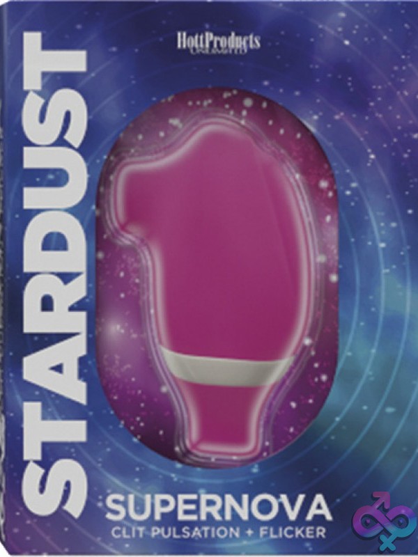 Discreet-Toys-Stardust-Supernova-Nu-Hp-3403 Stardust Supernova Dual-Density Purple Silicone Rechargeable Dildo With Clit Stimulator By Hott Products
