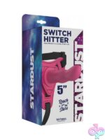 Pink ribbed silicone strap-on dildo with adjustable harness by Hott Products