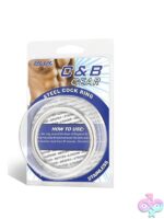Polished silver metal cock ring 2 inch by Blue Line Men