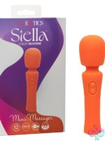 Stella liquid silicone mini massager in orange by California Exotic Novelties
