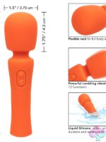 Stella Liquid Silicone Mini Massager – Orange - Image 3
