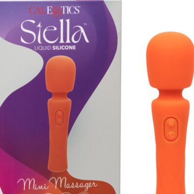 Stella liquid silicone mini massager in orange by California Exotic Novelties
