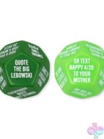 Stoner Party Dice Puff Puff Play Pin – Green - Image 2