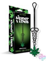 Adjustable green metal clitoral clamp with chain by Stoner Vibes Chronic Collection
