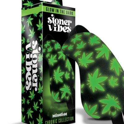Glow in the dark black blindfold by Stoner Vibes Chronic Collection