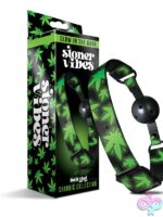 Glow-in-the-dark breathable ball gag in black by Stoner Vibes Chronic Collection