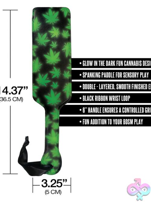Stoner Vibes Chronic Collection Glow In The Dark Paddle – Black - Image 3