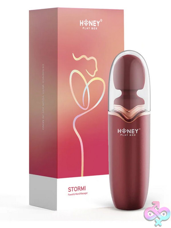 Discreet-Toys-Stormi-Wand-Massager-Nu-Vs-23-940Rw Stormi Brown Silicone Wand Massager With Magnetic Charging Case By Honey Play Box