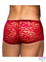 Stretch Lace Mini Short Red M - Image 2