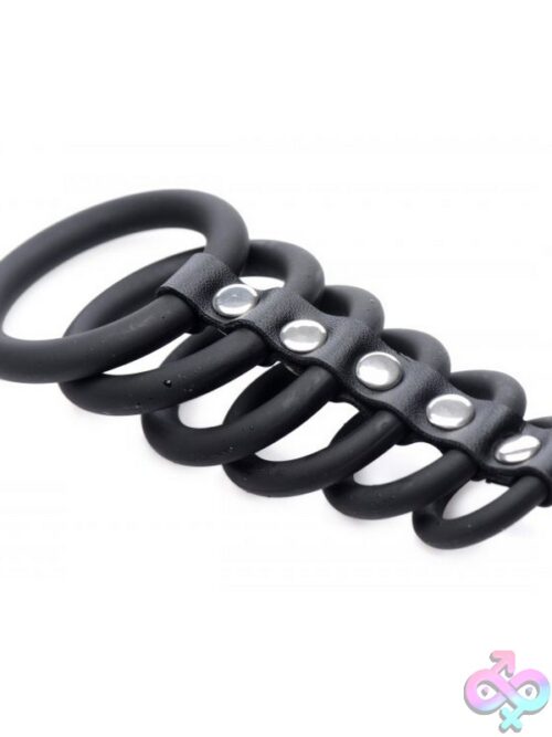 Strict 6 Ring Silicone Chastity Device - Image 3