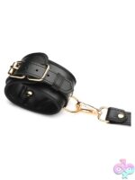 Strict Black Bondage Harness with Bows - Image 11
