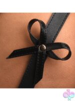 Strict Black Bondage Harness with Bows - Image 12