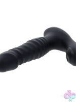 Striker Thrusting Anal Vibe with Perineum Tapper – Black - Image 3